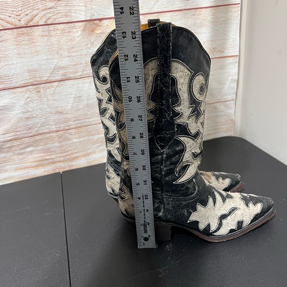 Bodacious boot co. Woman’s snip toe cowboy boots size 7.5 - Picture 6 of 8